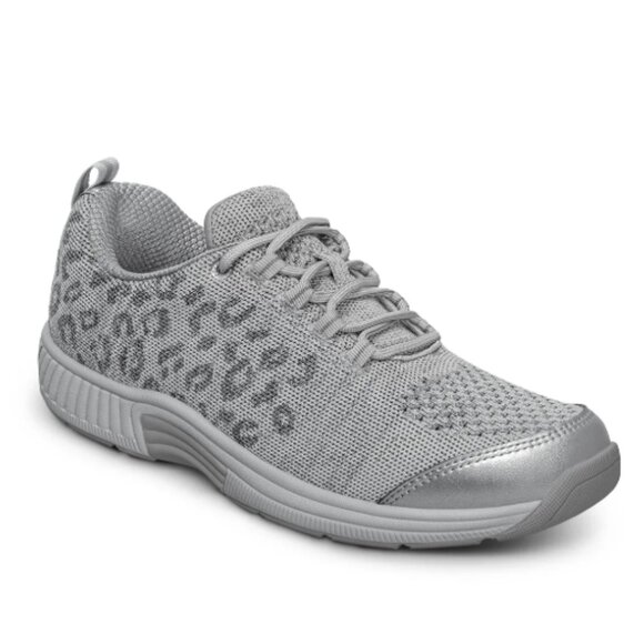 Orthofeet Women's Coral Sneakers Gray Leopard - Picture 1 of 6